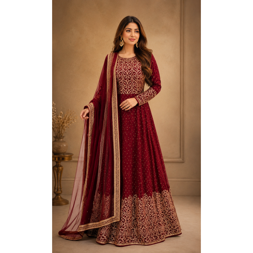 KAVIA EMBROIDERED ANARKALI GOWN