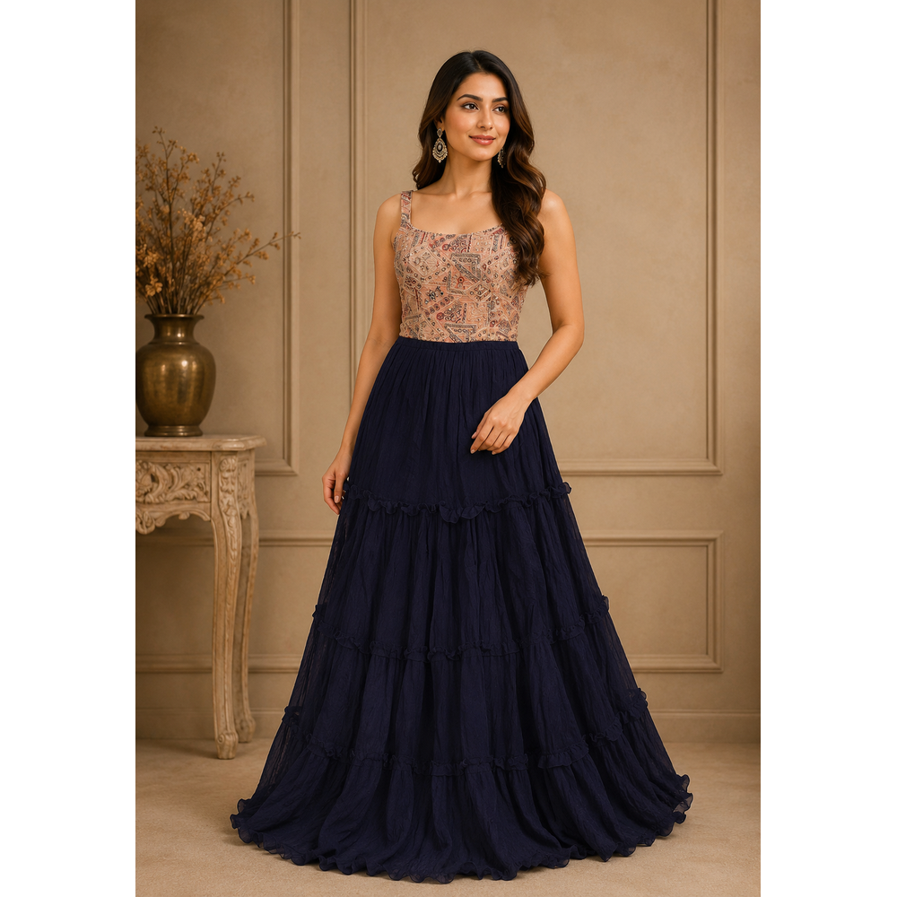 RUBY DESINER GOWN WITH DUPATTA