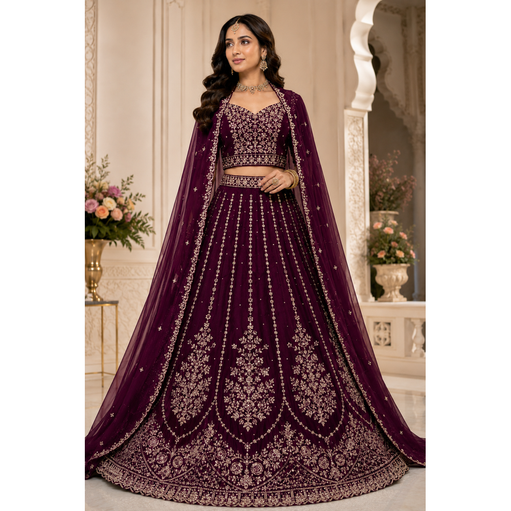 AISHA UNSTITCHED LENGHA SUIT