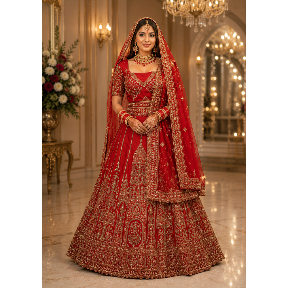 SAHANA UNSTITCHED DOUBLE DUPATTA BRIDAL SUIT