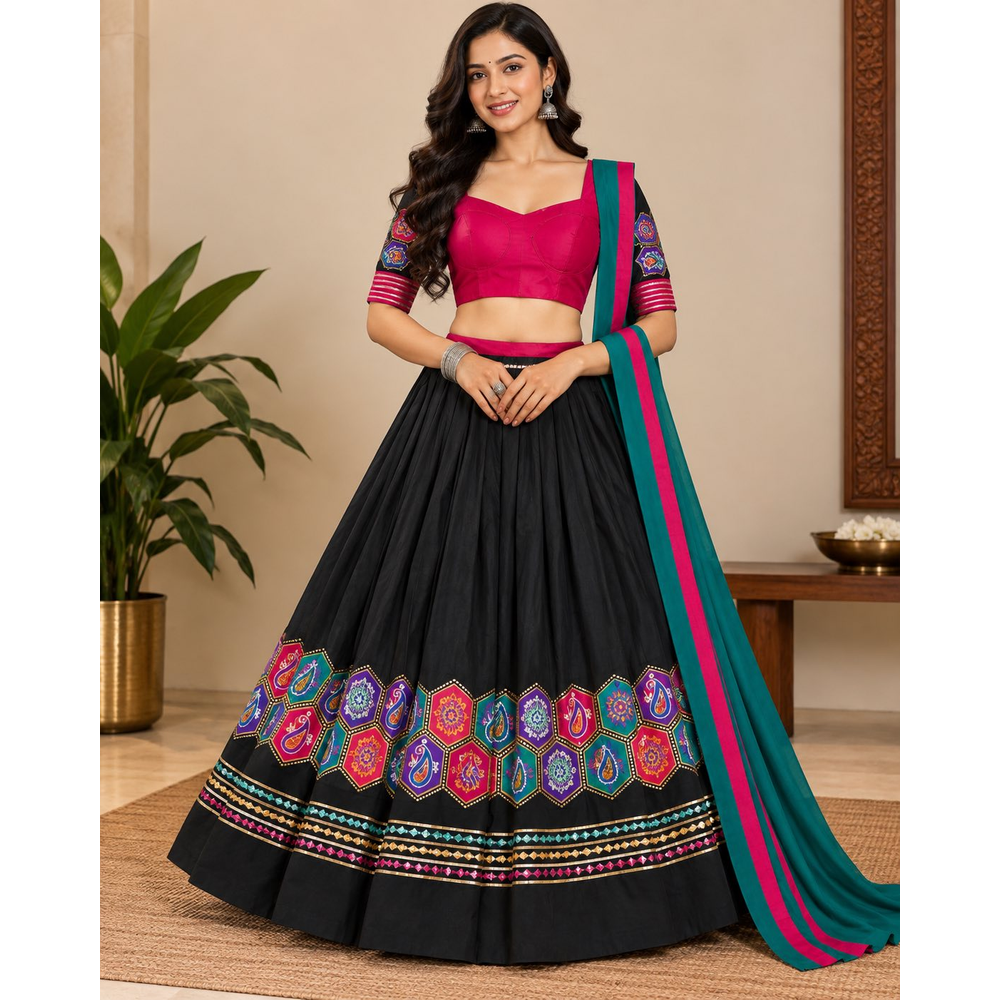 HINA GARBA LEHENGA SET 
