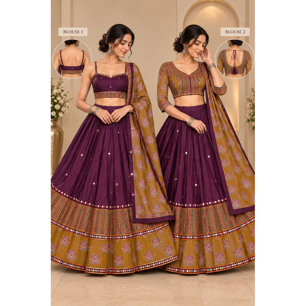 DEEPA GARBA LEHENGA SET (Double Blouse)