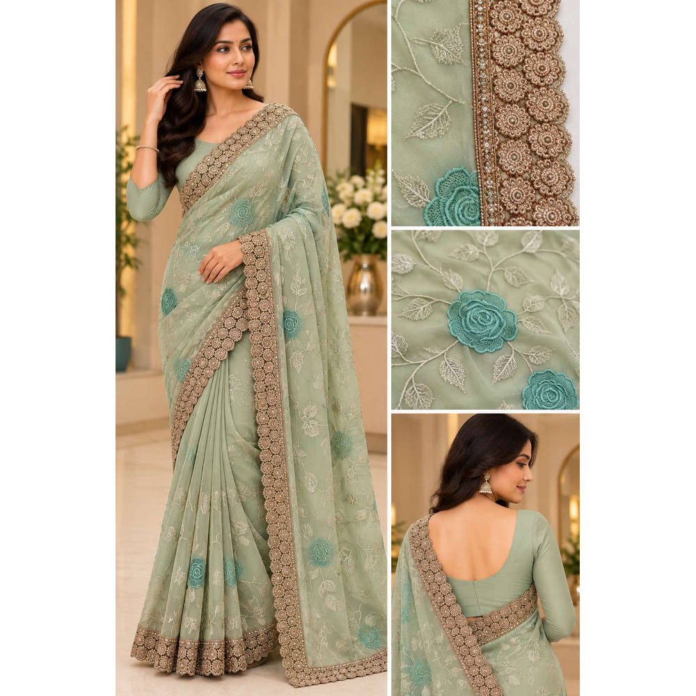 JISHA NET SAREE