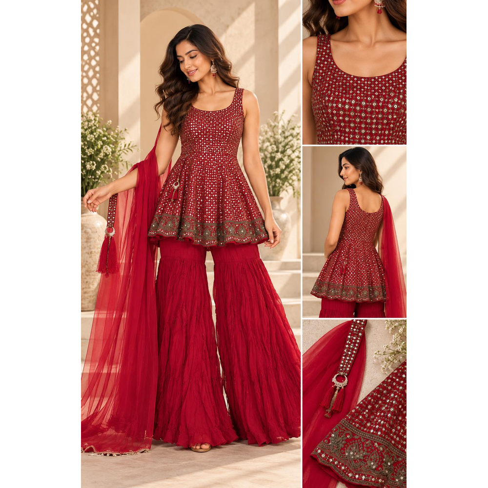 SUSAN LONG TOP GHAGHRA