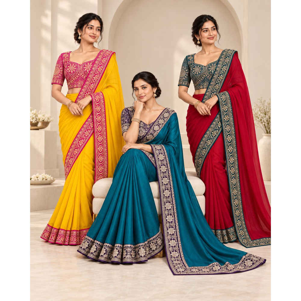 SARITA SAREE WITH STITCHED BLOUSE