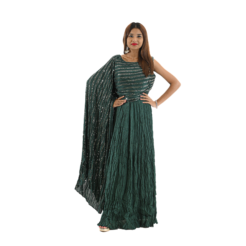 EASHWARI DUPATTA ATTACTED GOWN MKK