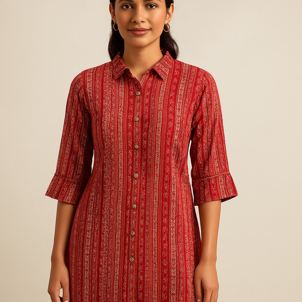 AVYA BUTTON-UP TUNIC  EK