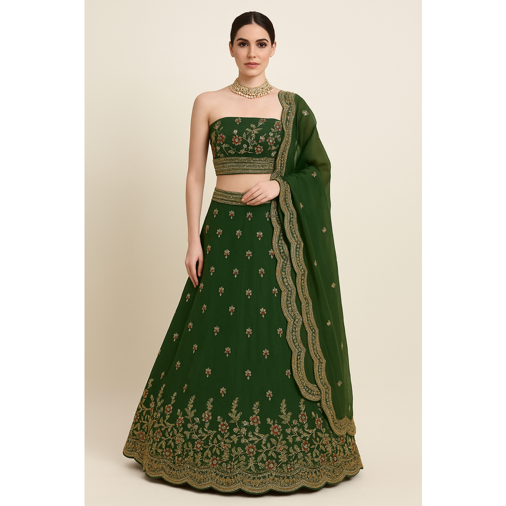 BHAVYA UNSTITCHED LEHENGA HRK