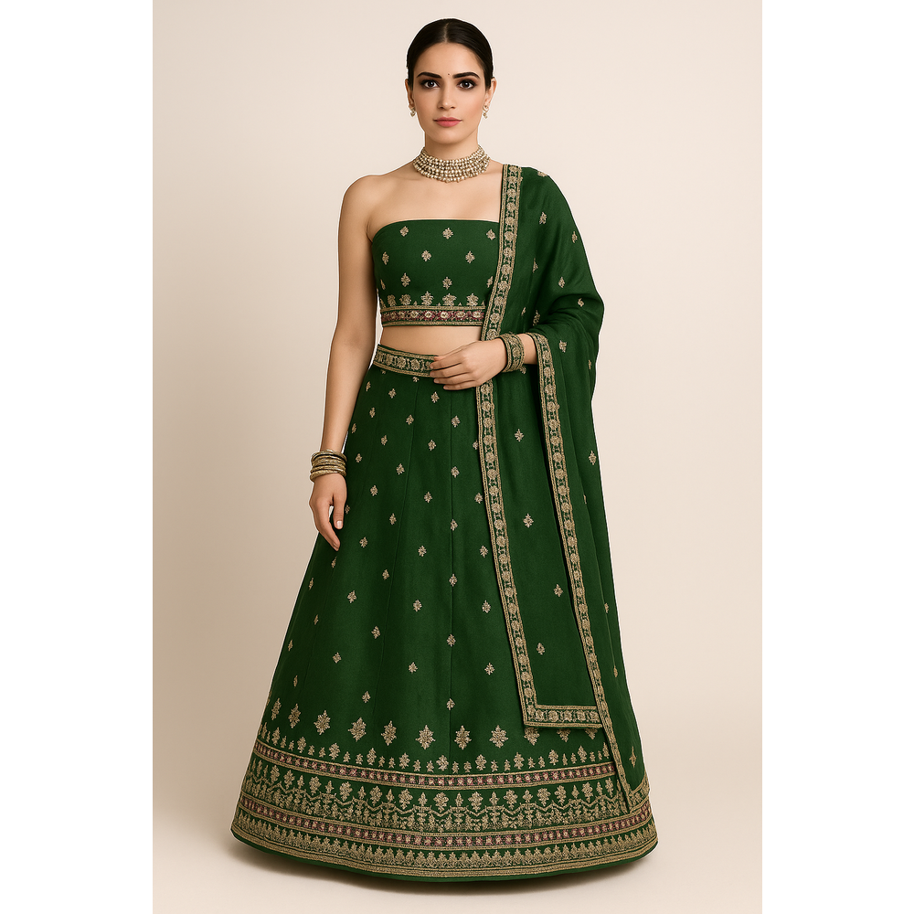 JEEYA UNSTITCHED LEHENGA EKK