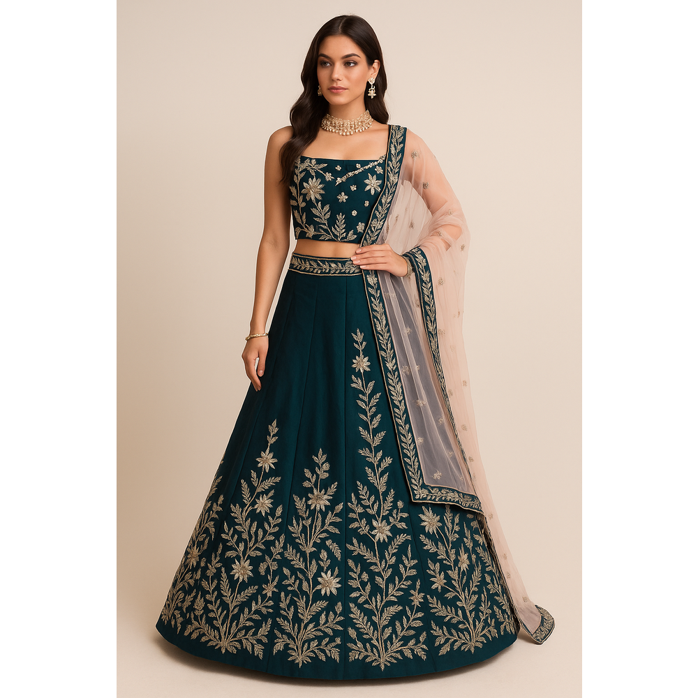 ZOYA UNSTITCHED LEHENGA EUK